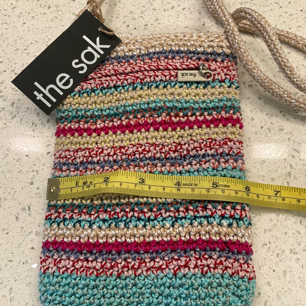The Sak Colorful Striped Crochet Crossbody Bag